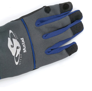 Gants d'été respirants Vantrex Industries, demi-doigts, en Spandex, avec poignées, gris-bleu, durables, taille personnalisée - Product Image 5