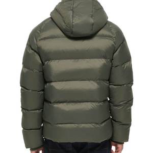 Chaqueta acolchada gruesa para hombre con diseño de empalmes, cremallera y estilo urbano cálido para invierno - Product Image 3