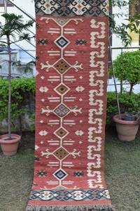 พรมคิลิมปอกระเจาทอมือ แบบสองด้าน ใยธรรมชาติ สำหรับห้องนั่งเล่น โรงแรม และรีสอร์ท ขายส่ง - Product Image 4