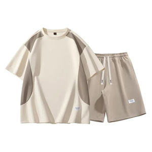 Ensemble Homme 2026 – Tenue d'Été Décontractée en Coton, Ensemble Deux Pièces Léger Imprimé pour la Plage (T-shirt et Short) - Product Image 1