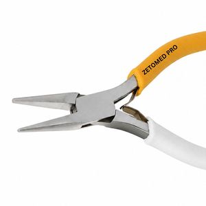 Pince à bec effilé de haute qualité en acier inoxydable pour la fabrication de bijoux, manche blanc et orange, outil spécialisé pour la fermeture des anneaux de jonction, 6 pouces - Product Image 2
