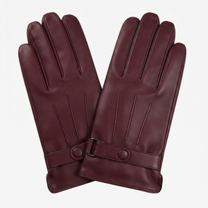 Gants en cuir de chèvre noir pour homme, personnalisés, chauds pour l'hiver, pour la conduite de moto, le ski, les sports de plein air - Product Image 6