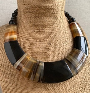 Handmade Vintage Geometric Fashion Resin Beaded <b>Necklace</b> Colorful Lightweight <b>Statement</b> Jewelry Unisex Casual Party Wear - Product Image 3