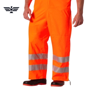 Custom Hi Vis <b>Waterproof</b> Bib <b>Overalls</b> Reflective Rain Dungarees Men's PVC Safety Bib Pants Industrial Protective Workwear OEM Ma - Product Image 5