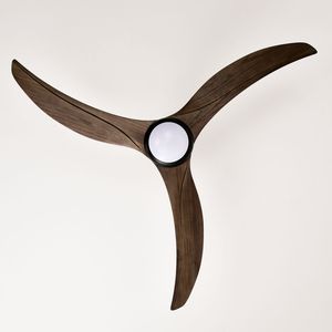 Ventilatore da soffitto da 52 pollici con pale in legno massello, luce e telecomando, motore silenzioso reversibile a 6 velocità, 3 colori - Product Image 6