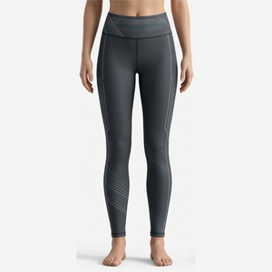Leggings Largos de Cintura Alta con Estampado Geométrico para Mujer, Compresión, Transpirables, Estilo Deportivo, Tejido de Spandex y Nailon, para Todas las Temporadas - Product Image 1