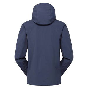 Veste coupe-vent softshell unisexe personnalisée OEM, haute qualité, réversible, à capuche, coupe-vent standard, tissu tricoté, écologique - Product Image 6