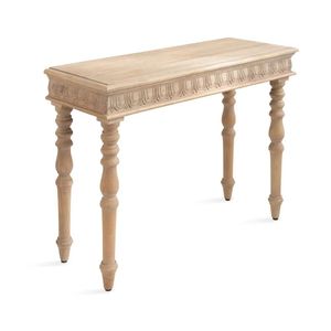 Vintage Carved <b>Wood</b> Console <b>Table</b> <b>Rustic</b> Entryway Sofa Side <b>Table</b> Antique Accent Hall <b>Table</b> - Product Image 2