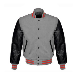 เสื้อแจ็คเก็ตวาร์ซิตี้สีกรมท่าสำหรับผู้ชาย ยี่ห้อ Econex ปักตัวอักษร G ปกคอพับ ติดกระดุมแถวเดียว สไตล์เพรปปี้ ทรงปกติ ใส่ได้ในฤดูหนาว - Product Image 1