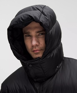 Chaqueta Acolchada con Capucha para Hombre, Negra, Resistente al Viento, Gruesa, Informal, para Invierno, con Cierre de Cremallera, Color Sólido, Corte Regular - Product Image 4