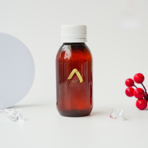 Botella de plástico PET ámbar de 100ml para medicina líquida, embalaje de jarabe, logotipo personalizado de grado farmacéutico, proveedor OEM de Vietnam - Product Image 1