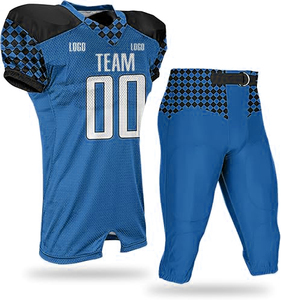 Uniforme de football américain respirant à manches courtes en matériau durable de qualité supérieure avec taille élastique pour hommes adultes - Option de marque privée - Product Image 6