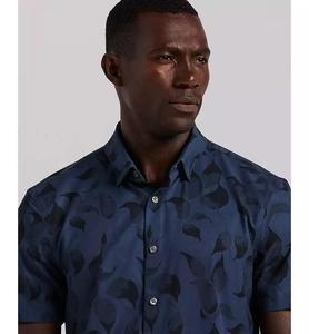 Camicia da uomo a maniche corte con stampa floreale Slim Fit | Perry Ellis - Product Image 3