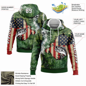 Long Sleeve 100% Cotton Fishing Hoodie for Men Anti-UV Sun Protection Fish Shirt Hunting Jungle Camouflage Jersey - Product Image 5
