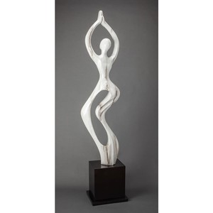 Escultura Cubista de Figura Humana en Madera de Nogal Negro - Arte Moderno de Galería al por Mayor - Product Image 3