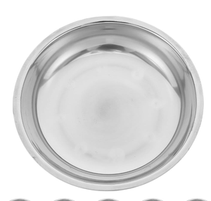 Juego de Platos Base Redondos de Acero Inoxidable Plateado Pulido para Uso en Mesa de Comedor Profunda - Product Image 1
