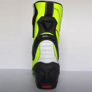 Chaussures de moto antidérapantes pour hommes, chaussures de protection en cuir, chaussures en cuir pour moto pour hommes - Product Image 2