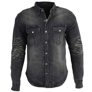 Nouvelle conception Chemises en jean décontractées à manches longues pour hommes Logo personnalisé Coton respirant Teint en fil pour l'automne - Product Image 1