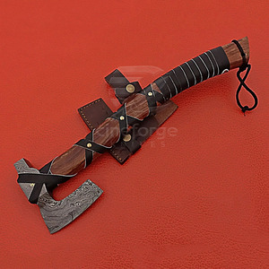 ขวานเหล็กดามัสกัสทรงสวย ใบมีดคมกริบ จับถนัดมือ แข็งแรงทนทาน มีจำหน่าย - Product Image 2