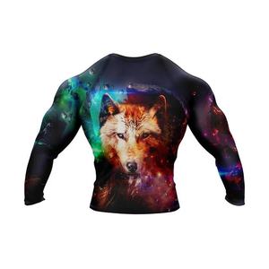 Rashguards de Jiu Jitsu sublimés, concevez votre propre logo personnalisé, manches courtes, MMA, BJJ, Muay Thai, équipement de combat, chemise de compression - Product Image 3