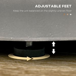 Tavolino Rotondo Leggero Grigio Chiaro con Finitura in Cemento per Uso Esterno - Product Image 6