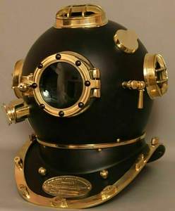 Casco de Buceo de Acero Sólido, Pieza Decorativa |   Casco Decorativo Náutico Marino, Coleccionable Marítimo Vintage para el Hogar u Oficina - Product Image 3