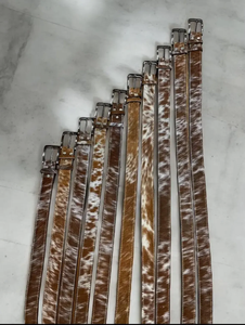 เข็มขัดหนังวัวลายขนสัตว์สำหรับผู้หญิงรุ่นใหม่ล่าสุด - Product Image 4