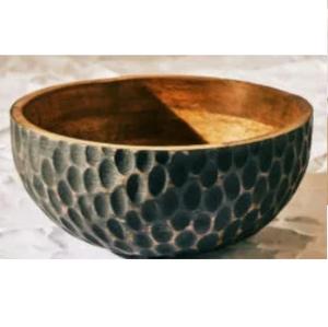 Tazón de Madera de Acacia Más Vendido con Esmalte Impreso, Fabricación Personalizada, Tazón Decorativo para Servir la Cena - Product Image 5