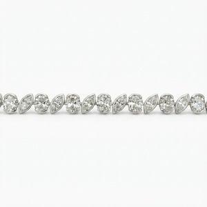 8K White <b>Gold</b> Tennis Bracelet Women Elegant Luxury Diamond IGI Certified Classic Fashion Jewelry Stylish Wedding Party Wear Gift - Product Image 2