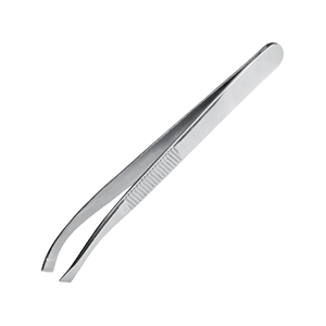 Pince à épiler professionnelle en acier inoxydable personnalisable, durable, pour sourcils, coupe et finition, à pointe inclinée, essentiels de beauté - Product Image 1