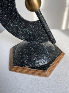 Portavelas Navideño Moderno de Hierro Negro Geométrico, Hecho a Mano, Duradero, Escultura Abstracta Minimalista, Decoración para el Hogar - Product Image 3