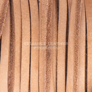 Cordon en cuir plat naturel fait main 4 mm, sangle en cuir pour la fabrication de bijoux - Product Image 5