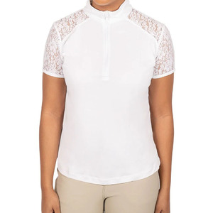High Quality 4way Stretch Horse Riding Equestrian Shirt Top <b>Base</b> <b>Layer</b> Competition Show Polo Soft Feel Nylon Spandex Technical - Product Image 2