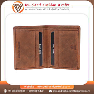 Portefeuille en cuir véritable pour homme avec emplacements pour cartes, design fin à double pli, marron, porte-monnaie de voyage, porte-billets, accessoire minimaliste pour usage quotidien - Product Image 4