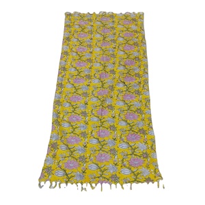 100% ผ้าพันคอผ้าฝ้ายโมดอลสำหรับผู้หญิงผ้าพันคอสีเหลืองพิมพ์ลายดิจิตัลคุณภาพสูงดีไซน์เนอร์ผ้าพันคอสุดหรูพร้อมส่งจำนวนมาก - Product Image 2