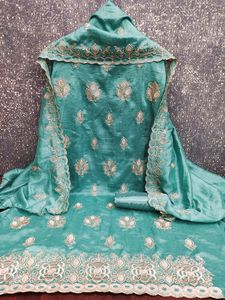 Embroidered Lace Hijab <b>Scarf</b> Cotton Muslim Headscarf Floral Pattern Daily Wear for Indian and Pakistani Styles - Product Image 5