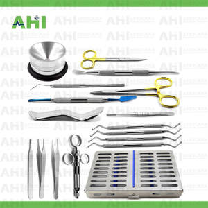 Kit d'implants dentaires de haute qualité certifié CE AHI, instruments chirurgicaux manuels en acier inoxydable de base, chirurgie orale classe I - Product Image 3