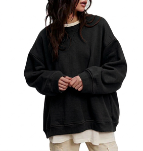 Sweat-shirt surdimensionné pour femme, chaud et confortable, coupe ample, structure décontractée, vêtement moderne pour tous les jours - Product Image 1