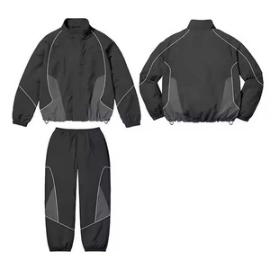 Chaqueta Deportiva Cortavientos Vintage para Hombre, Diseño Moderno, con Franjas Reflectantes, Cierre de Cremallera, Talla Grande - Product Image 3