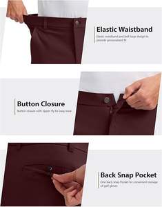 กางเกงขาสั้นลำลองผู้ชาย 7/9 นิ้ว กางเกงกอล์ฟแบบยืดได้ กางเกงทำงานสำหรับผู้ชาย มีกระเป๋า 4 ช่อง แห้งเร็ว น้ำหนักเบา - Product Image 5