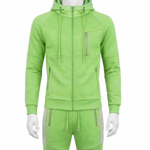 Survêtements pour hommes confortables, solides, décontractés, respirants, avec fermeture éclair, légers, à capuche, en polaire, pour la course hivernale, vente en gros - Product Image 5