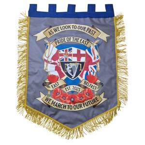Cette bannière représente le Ravernet Protestant Boys, une fanfare loyale basée à Lisburn, en Irlande du Nord. - Product Image 2