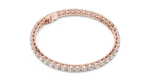 Bracelet tennis en or massif 18 carats avec diamant de laboratoire taille coussin 4,5 carats serti en collet, bijoux fins pour femme, fermoir à maillons - Product Image 4