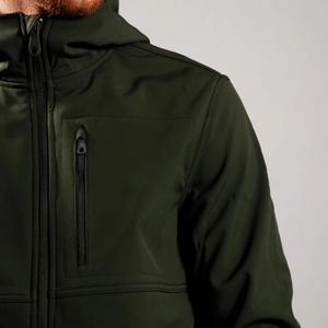 Blouson bomber à capuche pour homme, couleur unie, fermeture éclair sur le devant, coupe-vent, décontracté, pour l'automne, coupe classique, en polyester - Product Image 4