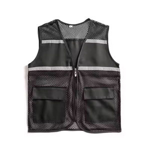 เสื้อกั๊กนิรภัยแบบระบายอากาศสำหรับฤดูร้อนสำหรับผู้ชาย รุ่น Hi-Vis สำหรับพนักงานคลังสินค้า งานก่อสร้าง และเจ้าหน้าที่รักษาความปลอดภัย พร้อมกระเป๋า 5 มิติ - Product Image 1