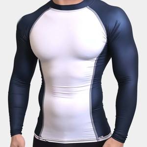 Rashguard de Fabricant d'Usine en Tissu Ultra-Léger, Anti-Rayures, Respirant, Extensible dans 4 Directions et à Séchage Rapide, Idéal pour le BJJ Jiu-Jitsu - Product Image 1