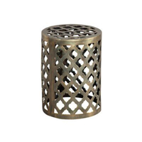 Tabouret en métal bronze antique, design moderne et épuré, durable, pour la décoration intérieure, pouf, table d'appoint, chambre, entrepôt, écologique, personnalisable