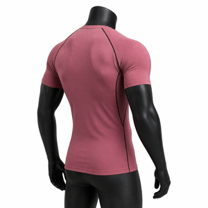 2026 Premium <b>Compression</b> <b>Shirt</b> Eco Friendly <b>Mens</b> Gym Fitness Spandex/Nylon Short Sleeve UPF50+ Quick Dry Breathable Training - Product Image 4