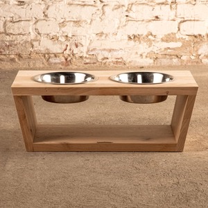 Stylish Wooden Dog Food Bowl Elevated Feeding <b>Stand</b> Designed For Puppies Adult Dogs And Senior Pets Design for Indoor Kitchen - Product Image 2