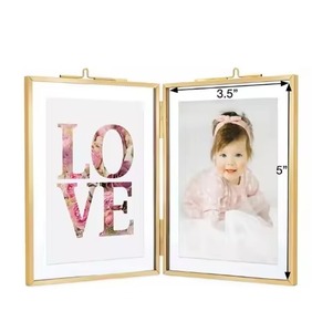 Stylish Wall Photo Display <b>Frame</b> Glass Metal <b>Picture</b> Holder Home Decoration - Product Image 1